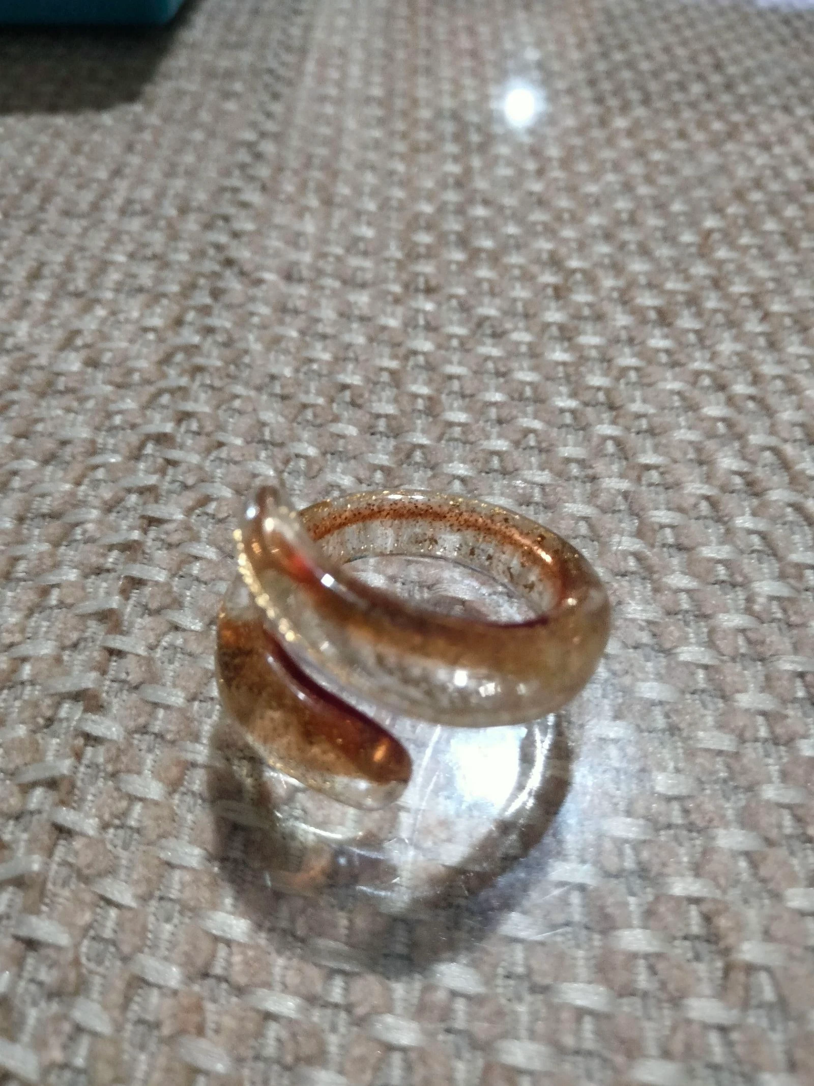 Bague en cristal de Murano doré – photo 2